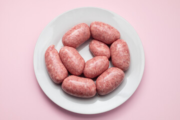 rolled botifarra, a pork meat sausage typical of Catalonia, Spain