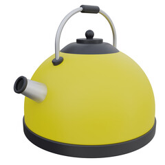 tea kettle 3d render icon
