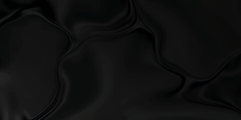Black satin background texture . abstract background luxury cloth or liquid wave or wavy folds of grunge silk texture material or smooth luxurious . soft clothing .