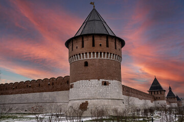 urban view of the ancient architectural part in the city of Tula
