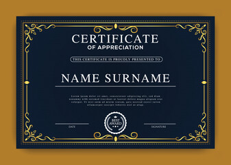 Vector professional elegant certificate template design