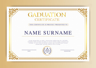 Vector professional elegant certificate template design