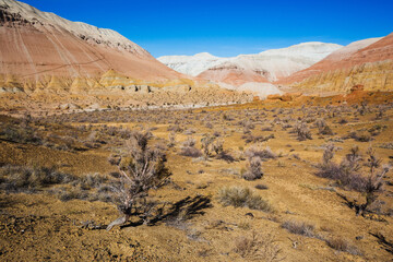 Multicolored Aktau mountains, Altyn Emel National Park. Kazakhstan