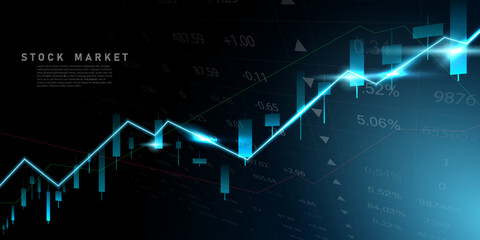business vector illustration design Stock market charts or Forex trading charts for business and finance ideas.
