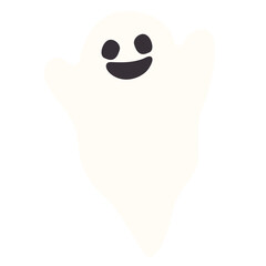 Ghost vector illustration in flat color design