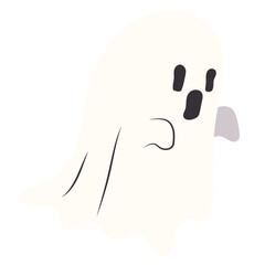 Ghost vector illustration in flat color design