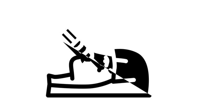 blanching procedure line icon animation