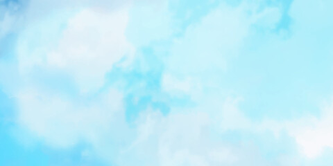  Abstract watercolor background . Grunge wallpaper of blue sky with white clouds . Summer heaven bright cloudscape .