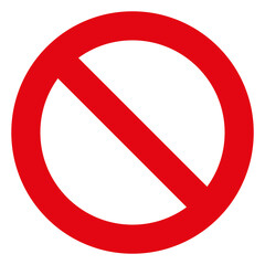 Red ban sign isolated. blank ban symbol.