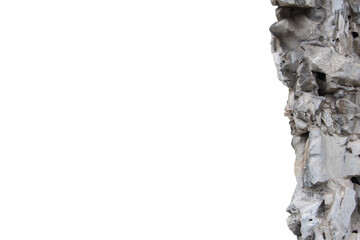 Fototapeta premium Isolated PNG cutout of a rock on a transparent background, ideal for photobashing, matte-painting, concept art