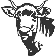 Bull Vintage Illustration Vector