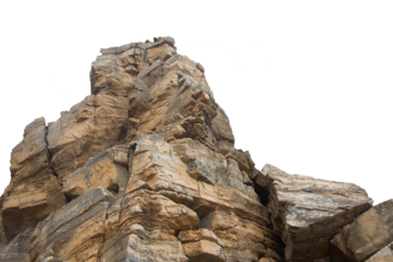 Isolated PNG cutout of a cliff on a transparent background, ideal for photobashing, matte-painting, concept art