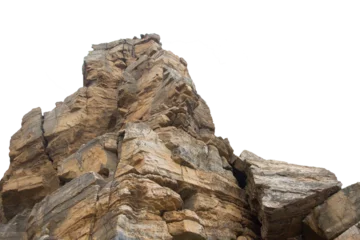 Foto op Aluminium Isolated PNG cutout of a cliff on a transparent background, ideal for photobashing, matte-painting, concept art © NomadPhotoReference