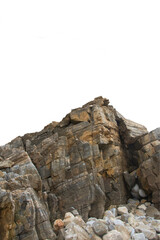 Isolated PNG cutout of a cliff on a transparent background, ideal for photobashing, matte-painting, concept art