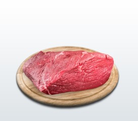 Raw red fresh meat on the board