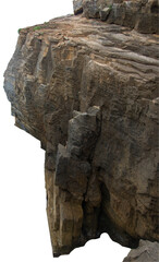 Isolated PNG cutout of a rock on a transparent background, ideal for photobashing, matte-painting, concept art