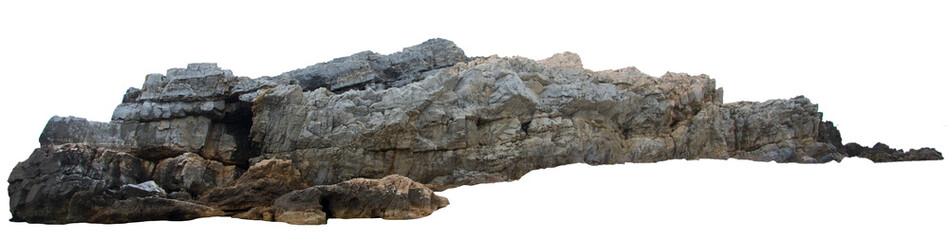 Fototapeta na wymiar Isolated PNG cutout of a rock on a transparent background, ideal for photobashing, matte-painting, concept art