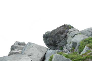 Isolated PNG cutout of a rock on a transparent background, ideal for photobashing, matte-painting, concept art