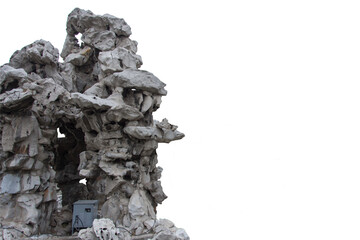 Obraz premium Isolated PNG cutout of a rock on a transparent background, ideal for photobashing, matte-painting, concept art