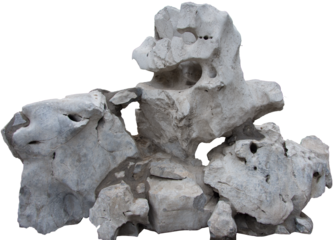 Isolated PNG cutout of a rock on a transparent background, ideal for photobashing, matte-painting, concept art