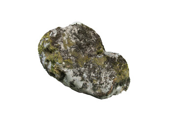 Isolated PNG cutout of a rock on a transparent background, ideal for photobashing, matte-painting, concept art