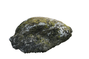 Isolated PNG cutout of a rock on a transparent background, ideal for photobashing, matte-painting, concept art
