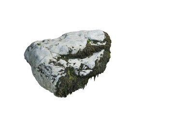 Isolated PNG cutout of a rock on a transparent background, ideal for photobashing, matte-painting, concept art