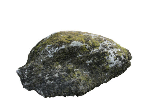 Isolated PNG cutout of a rock on a transparent background, ideal for photobashing, matte-painting, concept art