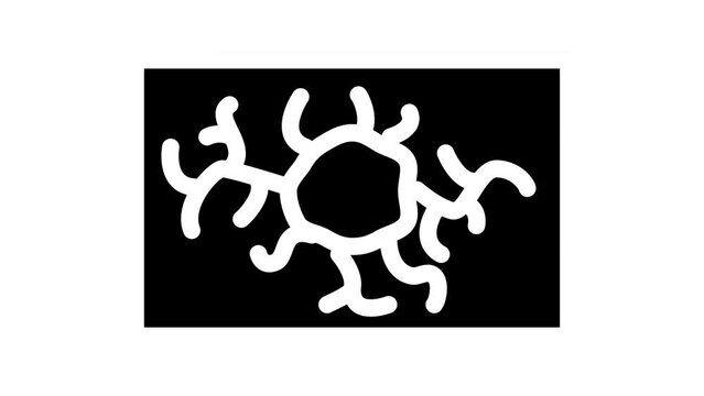 angioma health problem line icon animation