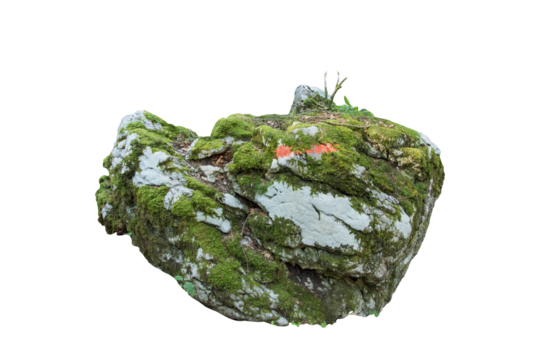 Isolated PNG cutout of a rock on a transparent background, ideal for photobashing, matte-painting, concept art
