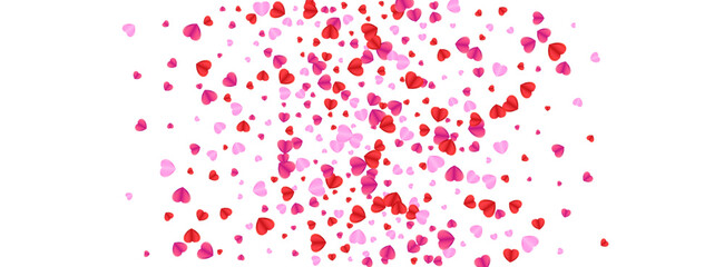 Violet Heart Background White Vector. Congratulation Texture Confetti. Tender Color Frame. Fond Heart Mother Backdrop. Red Greeting Pattern.
