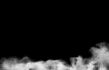 snow swirls isolated on black background