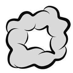 Smoke effect car, smoke line, cloud vector
