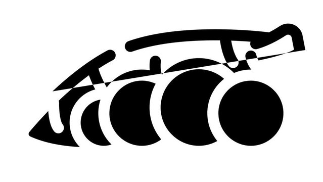 manioc natural vegetable line icon animation