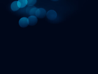 Dark blue round bokeh background copy space