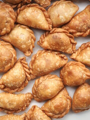 Top view mini curry puff