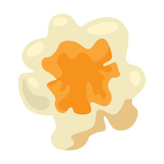 Popcorn snack for eating during movie. Vector illustration of souffles grain isolated on white