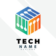 Tecnology Logo Design Inspiration. Logo vector template. Abstract tecnology logo design with creative concept premium vector