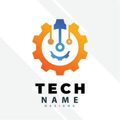 Tecnology Logo Design Inspiration. Logo vector template. Abstract tecnology logo design with creative concept premium vector