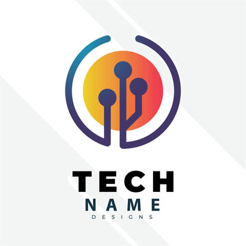Tecnology Logo Design Inspiration. Logo vector template. Abstract tecnology logo design with creative concept premium vector