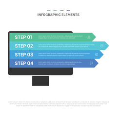 Vector modern shapes options infographic elements for business with icons template design