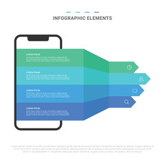 Vector modern shapes options infographic elements for business with icons template design