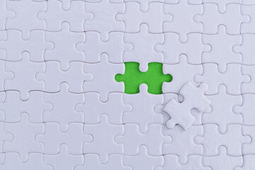 Fototapeta premium The last piece of jigsaw puzzle