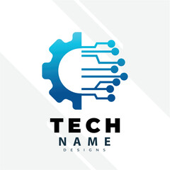 Tecnology Logo Design Inspiration. Logo vector template. Abstract tecnology logo design with creative concept premium vector