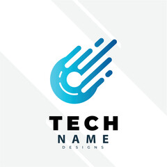 Tecnology Logo Design Inspiration. Logo vector template. Abstract tecnology logo design with creative concept premium vector