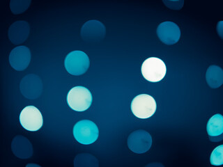 Dark blue round bokeh background copy space. High quality photo