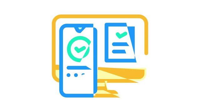 two step authentication color icon animation