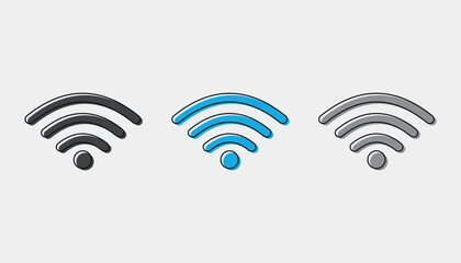 Cartoon wifi icon vector illustration