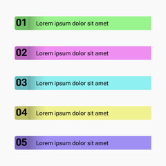List item design point  infographic design