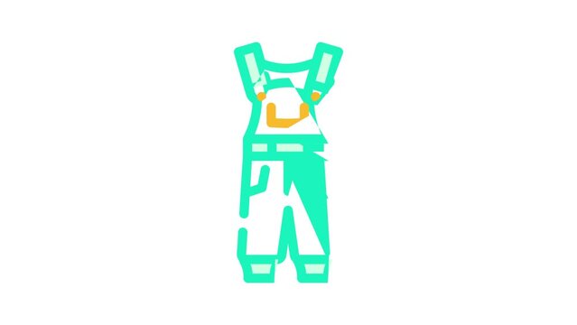 dungarees pants apparel color icon animation
